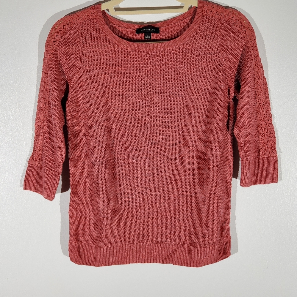 Beautiful blush-colored spring sweater